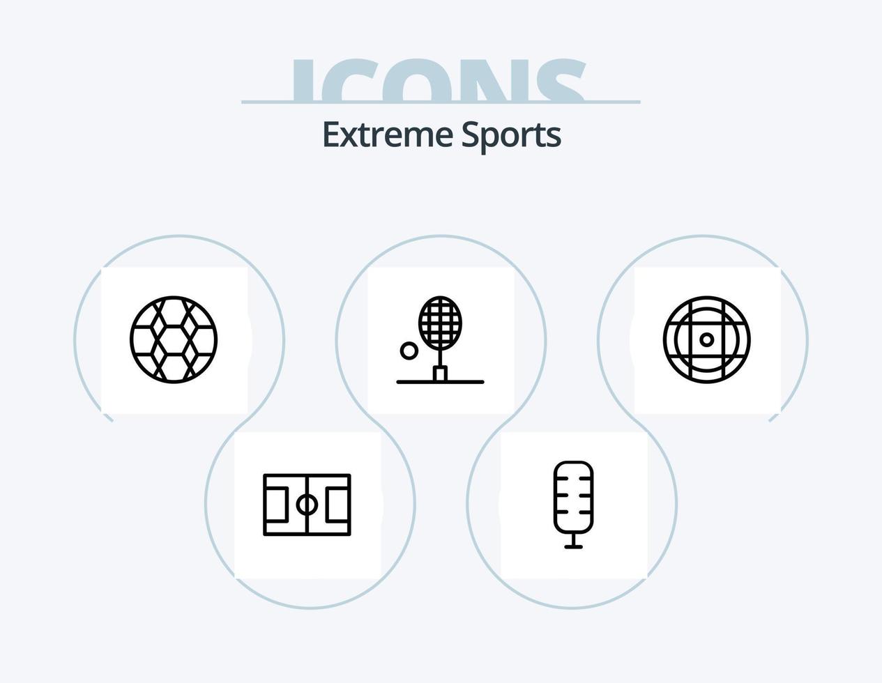 ícone do pacote de 5 ícones da linha esportiva design de ícones. . esporte. esporte vetor