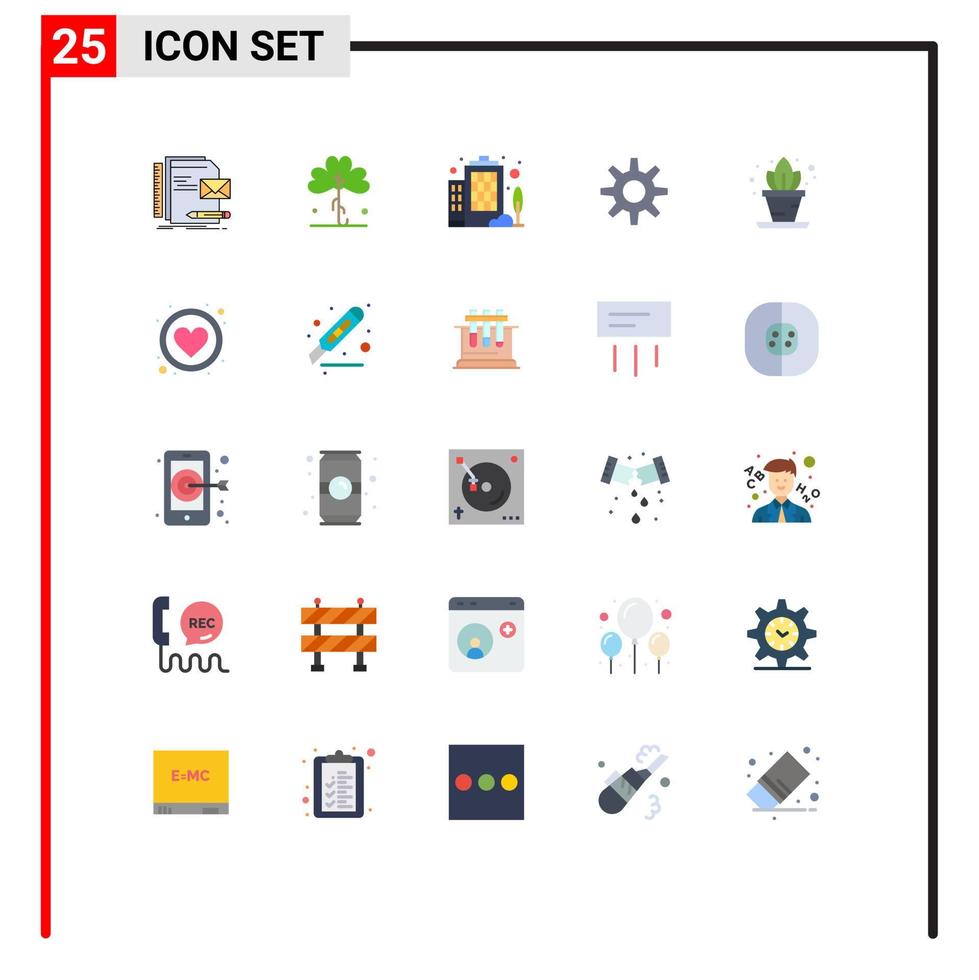 conjunto de 25 sinais de símbolos de ícones de interface do usuário modernos para empresa de configuração de roda viva irlandesa elementos de design de vetores editáveis