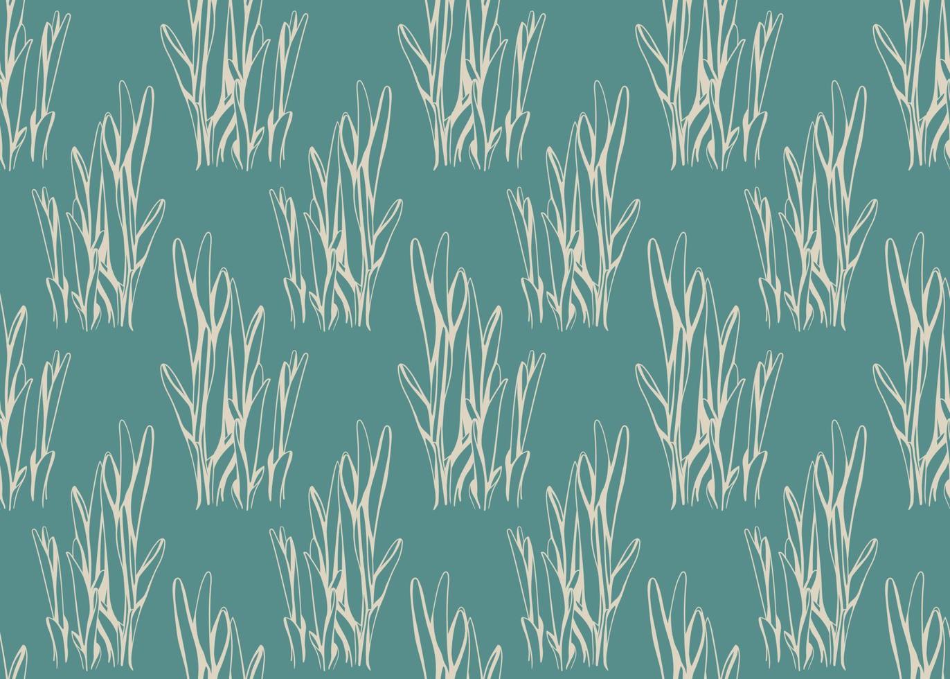 de fundo vector sem costura padrão floral. folhagem e design de papel de parede de flores da natureza.