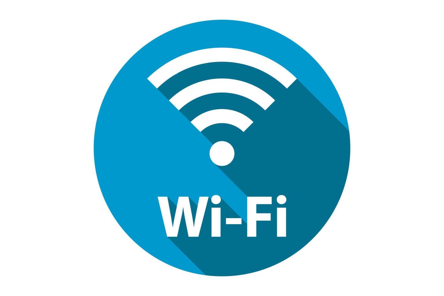 conexão de sinal de símbolo wi fi. sinal de tecnologia de internet sem fio vetorial. ícone de comunicação de rede wifi. vetor