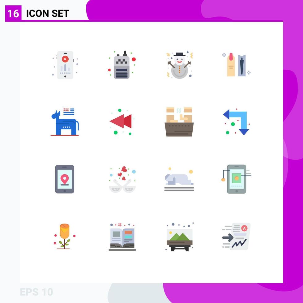 pacote de interface do usuário de 16 cores planas básicas de feriados de higiene de burro pacote editável de beleza cosmética de elementos de design de vetores criativos