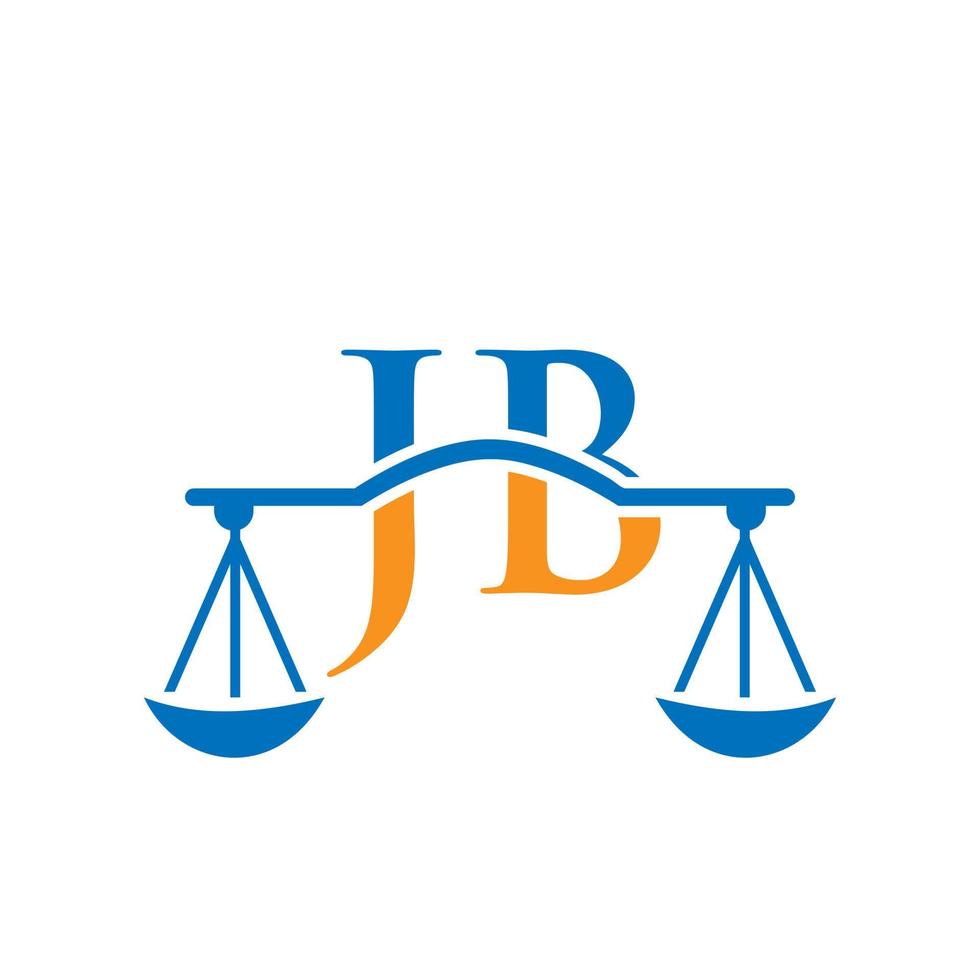 letra jb design de logotipo de escritório de advocacia para advogado, justiça, advogado, jurídico, serviço de advogado, escritório de advocacia, escala, escritório de advocacia, advogado de negócios corporativos vetor