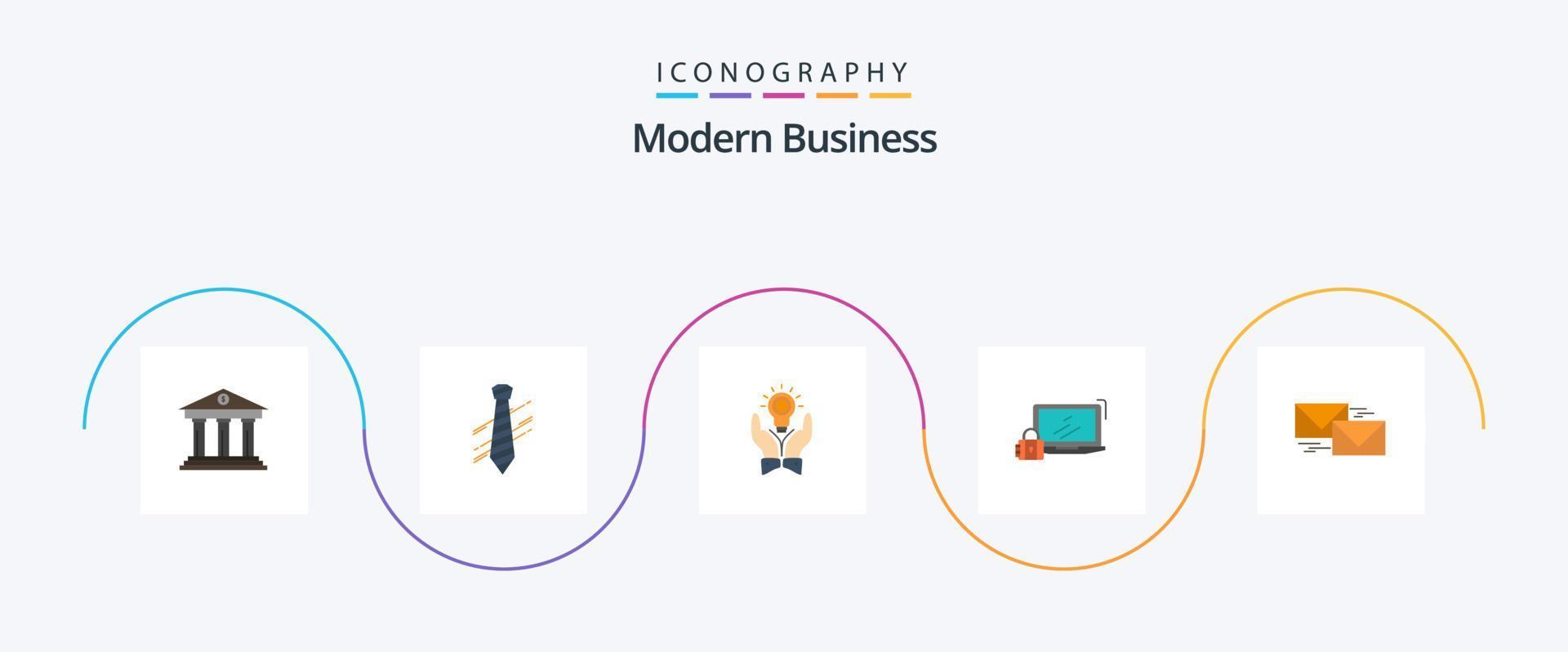pacote de ícones de 5 planos de negócios modernos, incluindo computador. idéia. vestido. mão. lâmpada vetor
