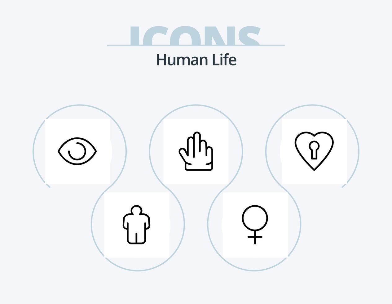 ícone de linha humana pack 5 design de ícone. . voto. toca aqui. polegares. não gosto vetor