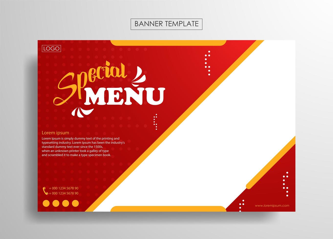 banner comida modelo design moderno vetor