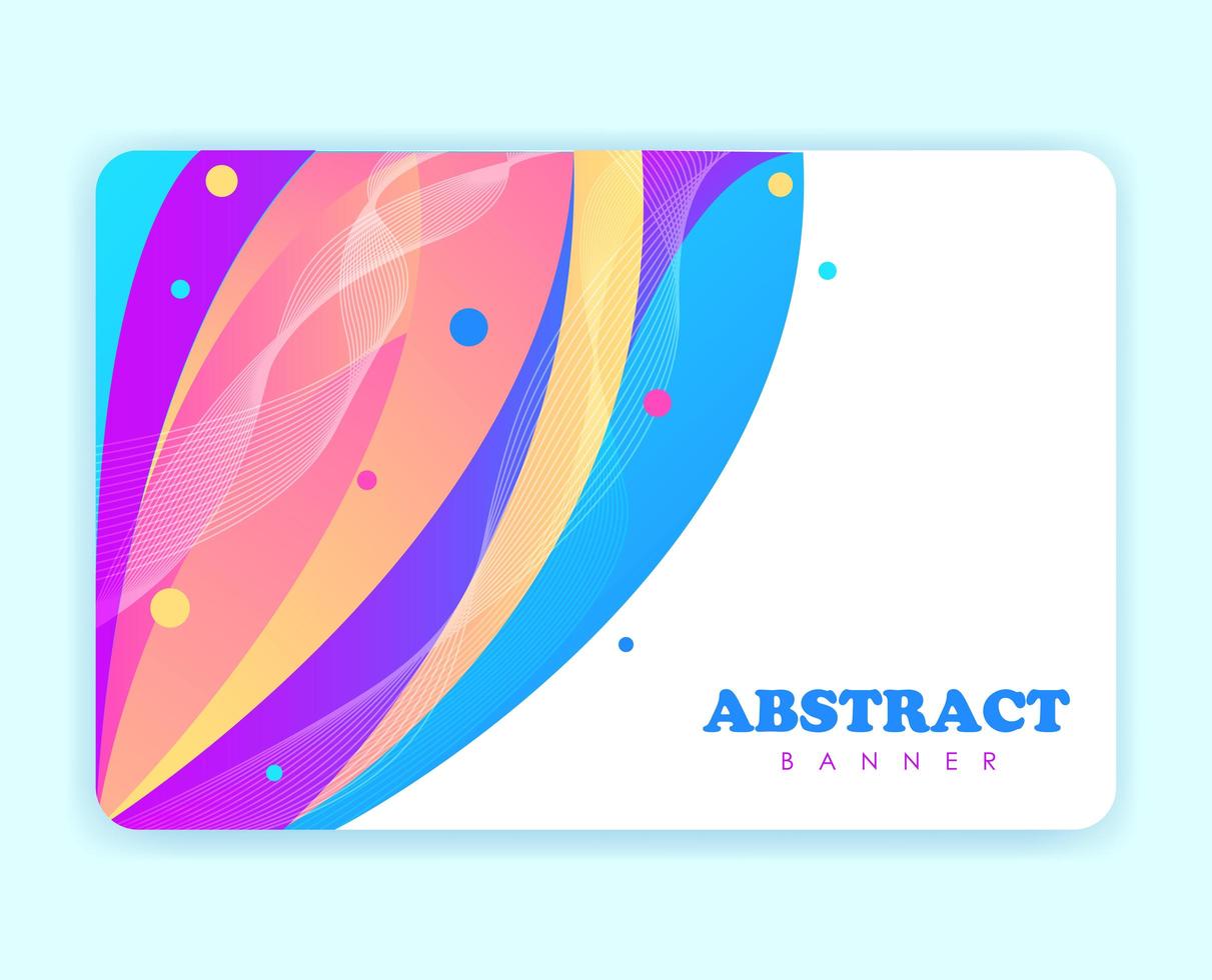 banner abstrato com formas abstratas cheias de cores vetor