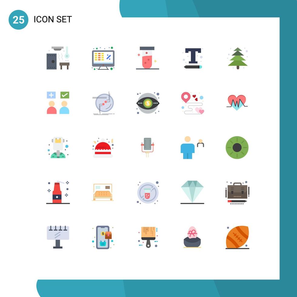 25 ícones criativos sinais modernos e símbolos de elementos de design de vetores editáveis de laboratório de interface de dinheiro de texto da web