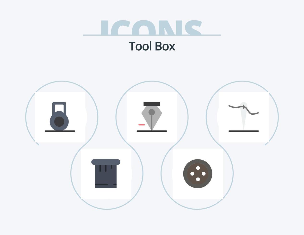 ferramentas planas icon pack 5 design de ícones. . caneta. vetor
