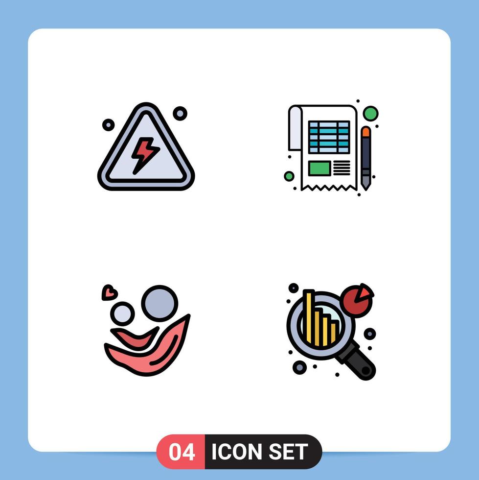4 ícones criativos, sinais e símbolos modernos de impostos combustíveis, altamente equilibrados, elementos de design de vetores editáveis para bebês