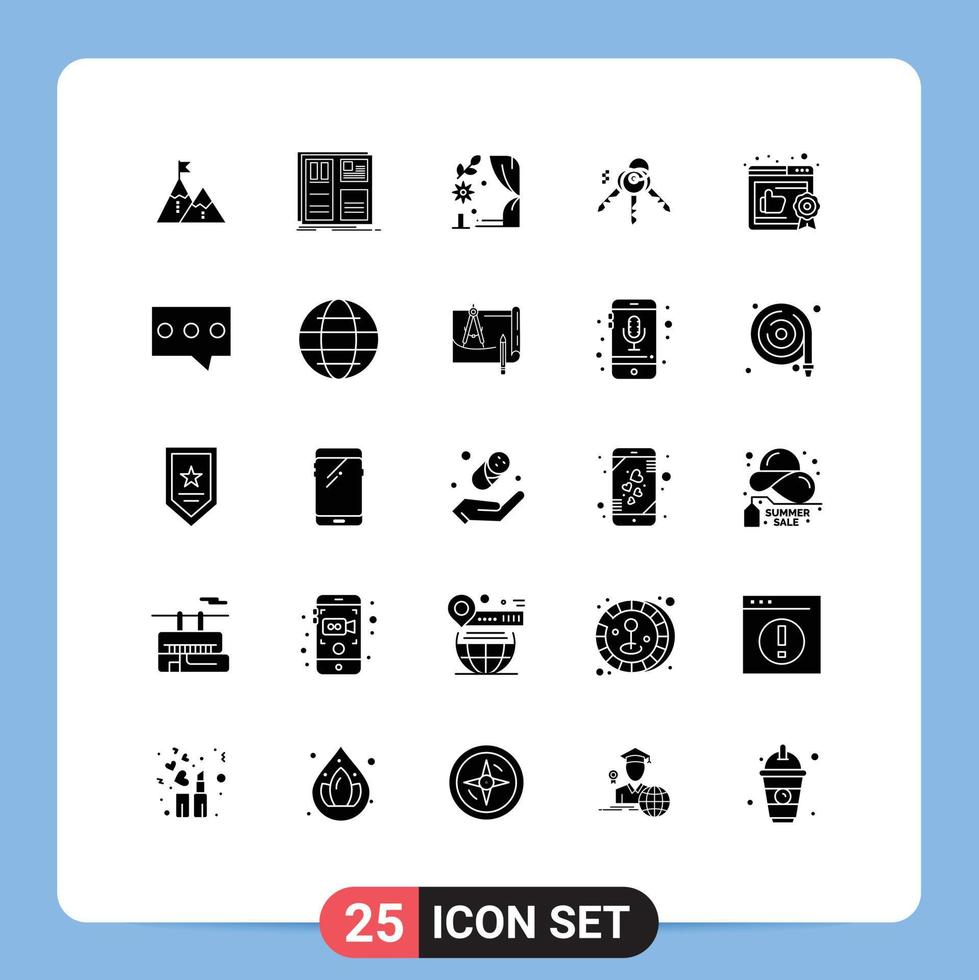 pacote de ícones vetoriais de estoque de 25 sinais e símbolos de linha para elementos de design de vetores editáveis de arco de casamento de grade de coração chave