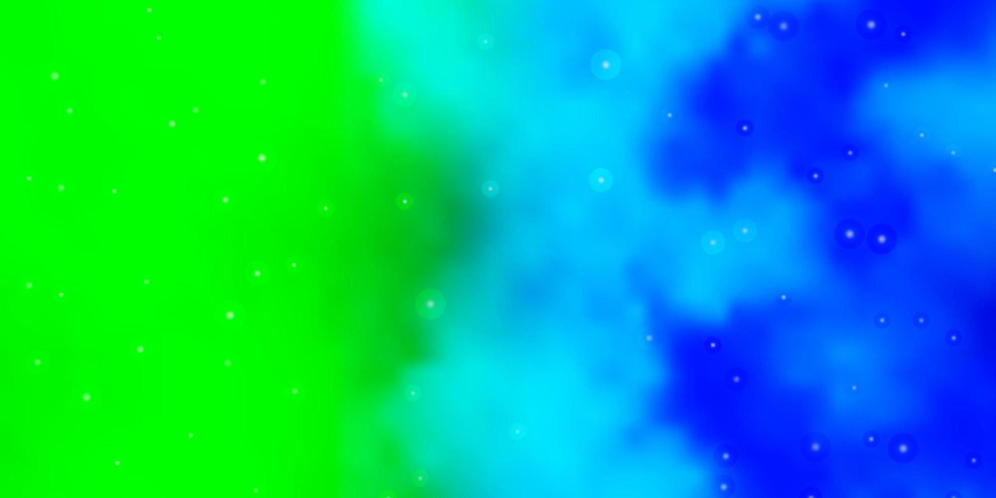 fundo vector azul claro e verde com estrelas pequenas e grandes