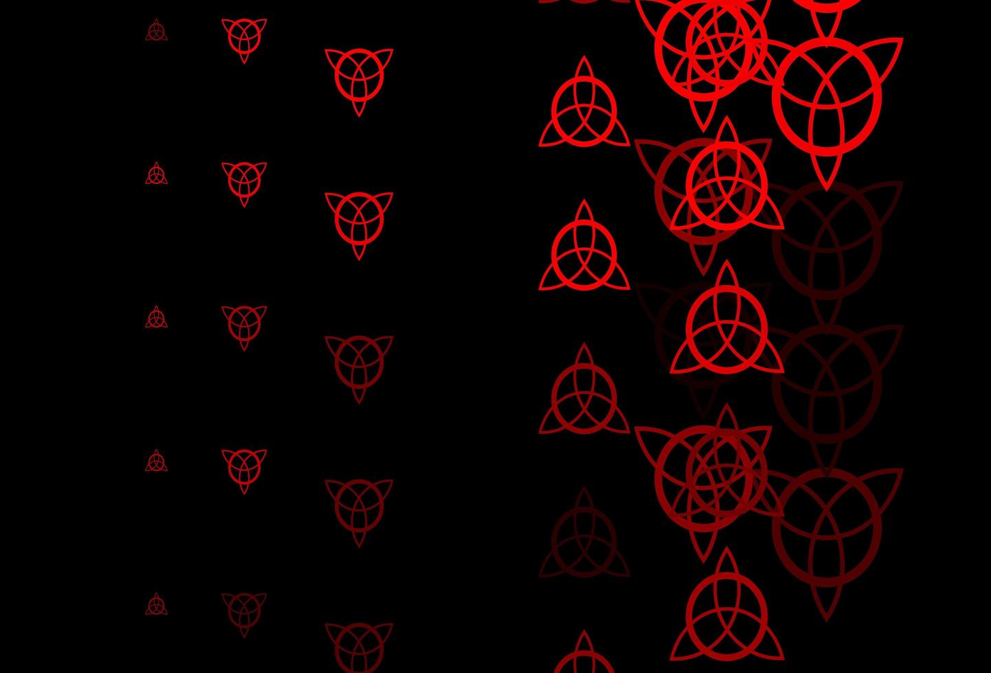 modelo de vetor vermelho escuro com sinais esotéricos.