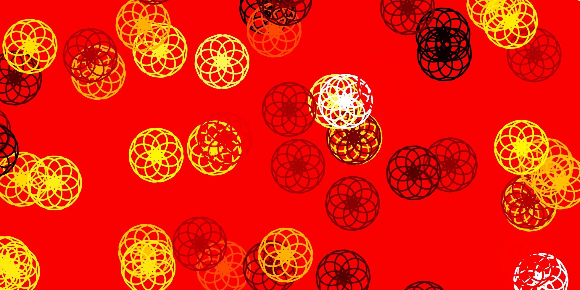 fundo vector vermelho e amarelo claro com bolhas.