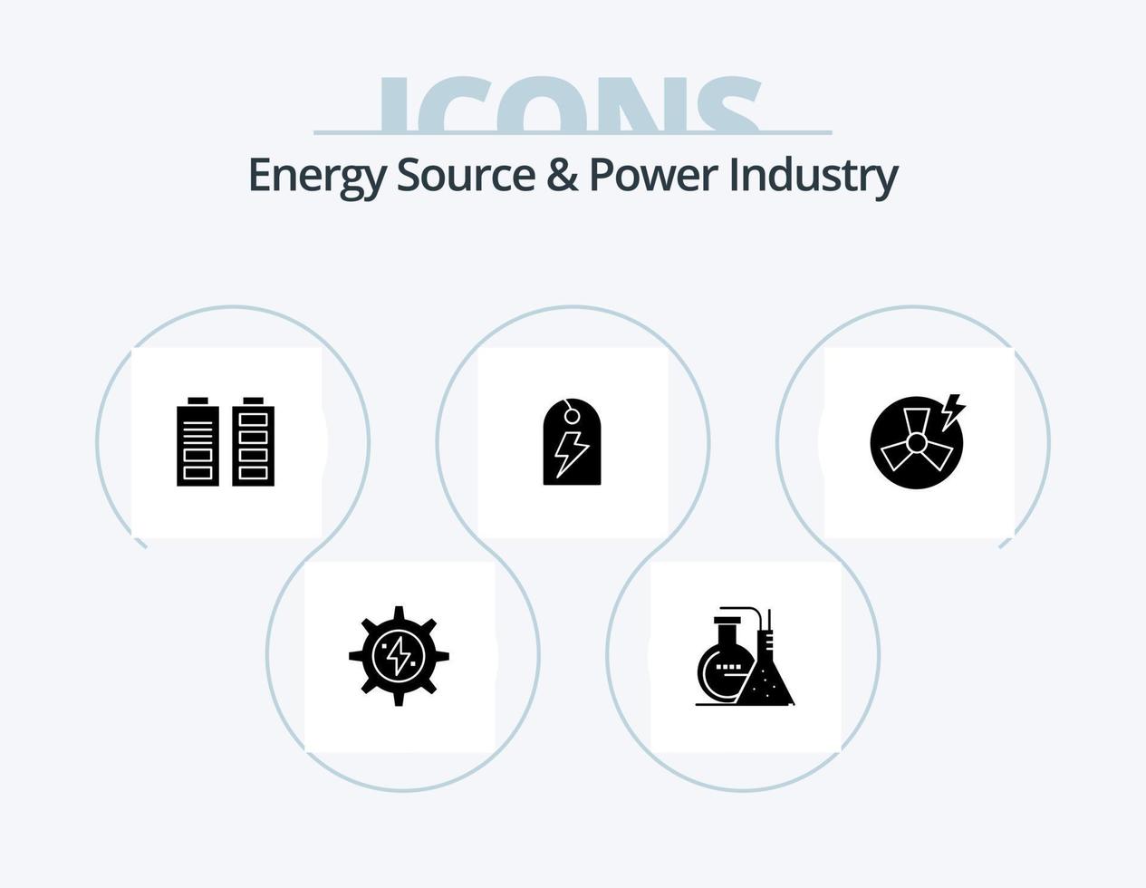 fonte de energia e design de ícones do pacote de ícones de glifo da indústria de energia 5. potência. energia. acumulador. potência. marcação vetor