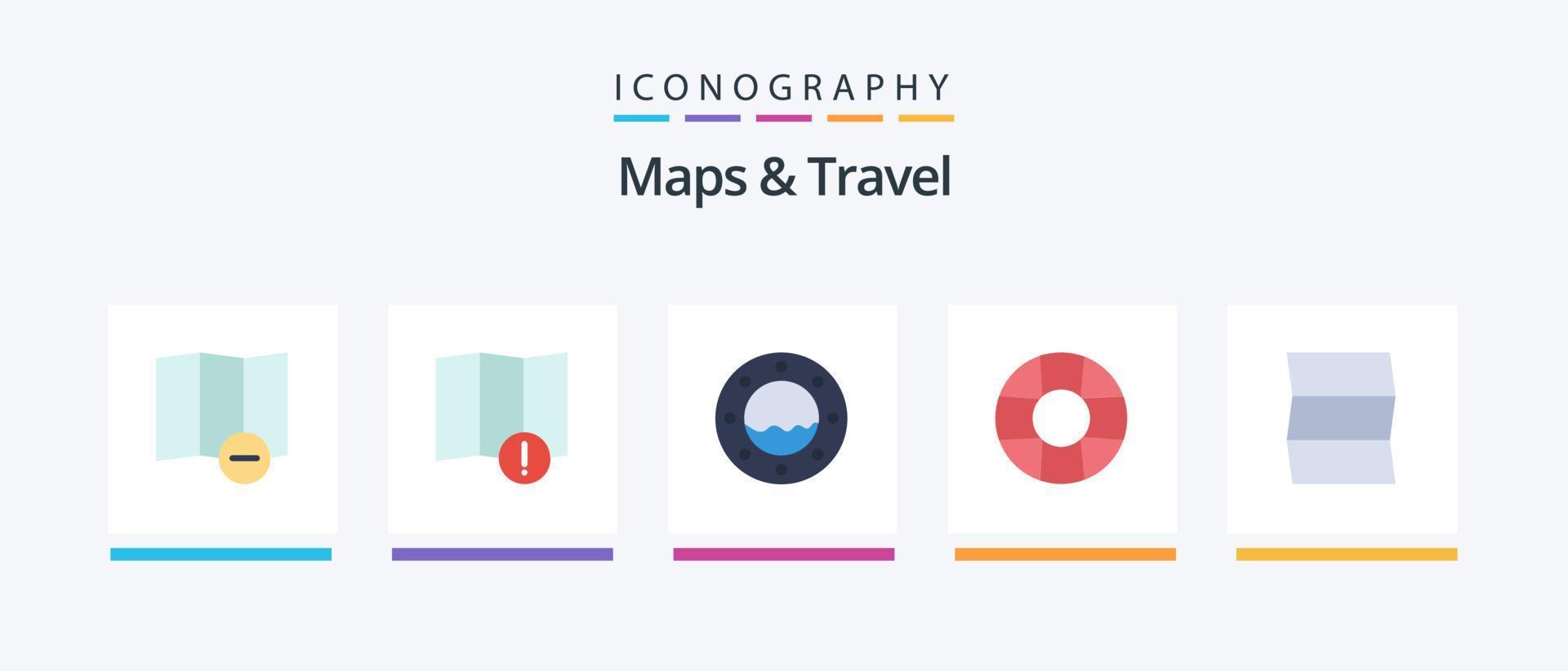 mapas e pacote de ícones de 5 planos de viagem, incluindo . ajuda. viagem. design de ícones criativos vetor