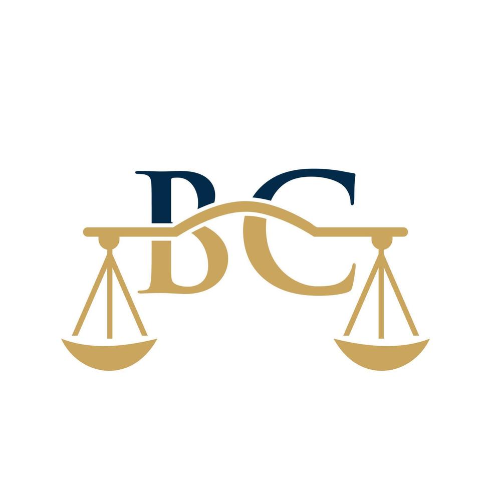 letra bc design de logotipo de escritório de advocacia para advogado, justiça, advogado, jurídico, serviço de advogado, escritório de advocacia, escala, escritório de advocacia, advogado de negócios corporativos vetor