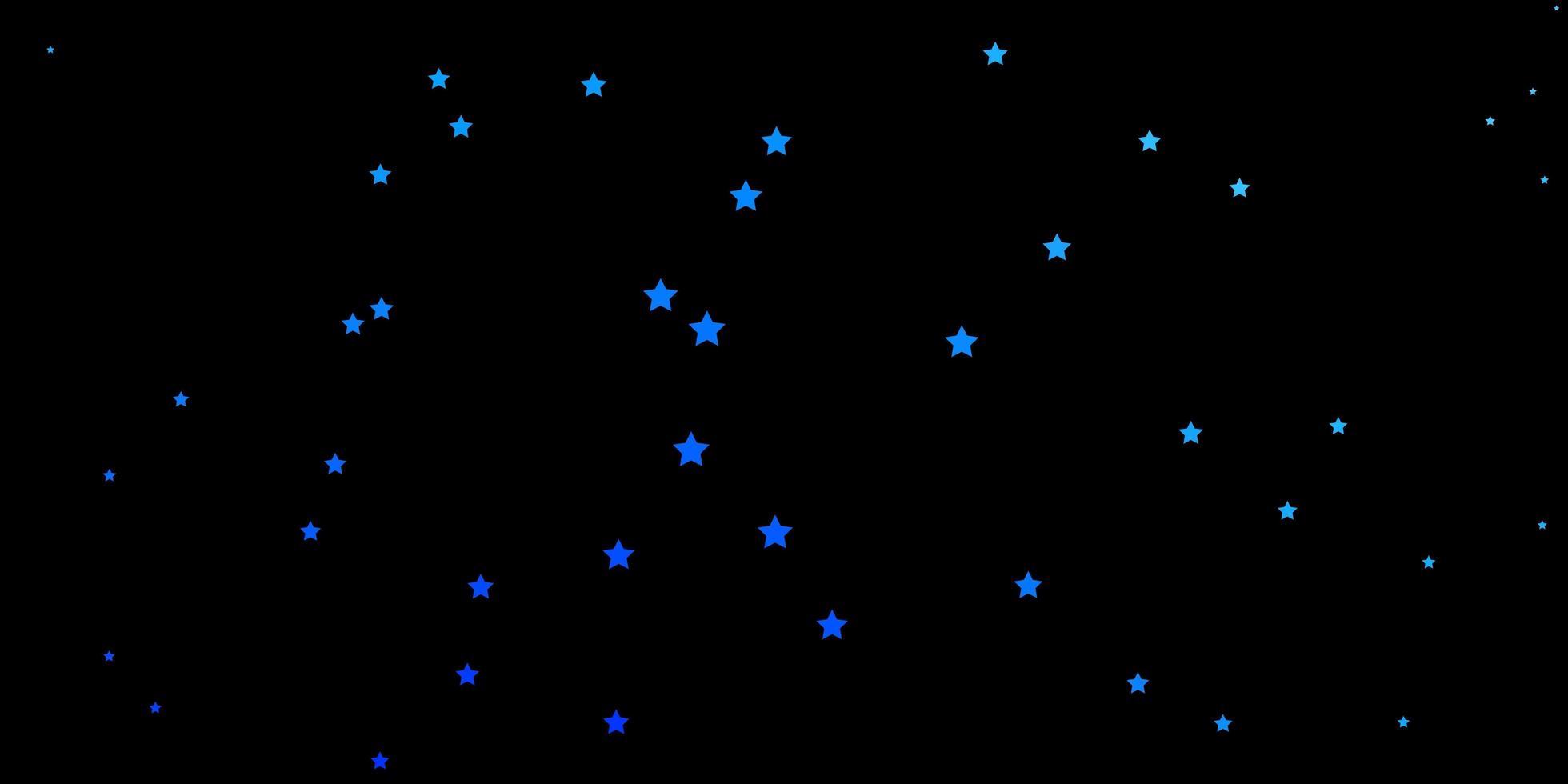 layout de vetor de azul escuro com estrelas brilhantes.