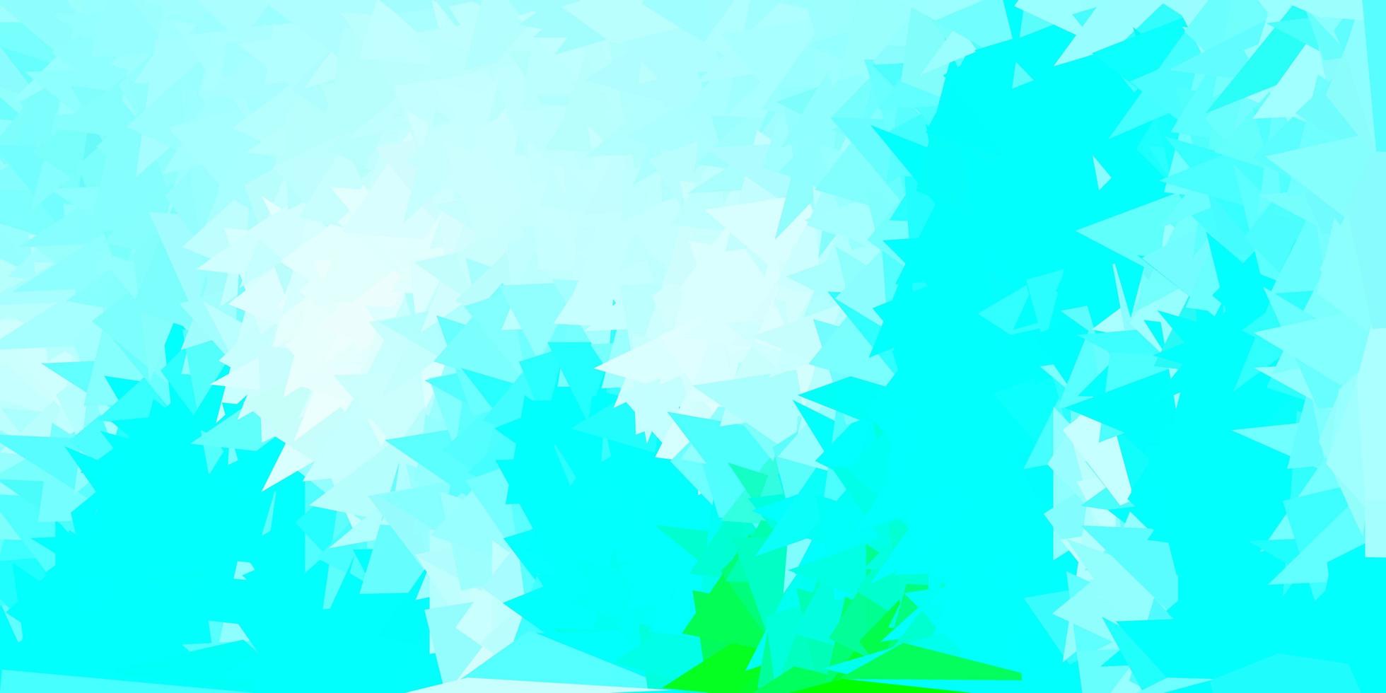 pano de fundo do triângulo abstrato do vetor azul claro, verde.