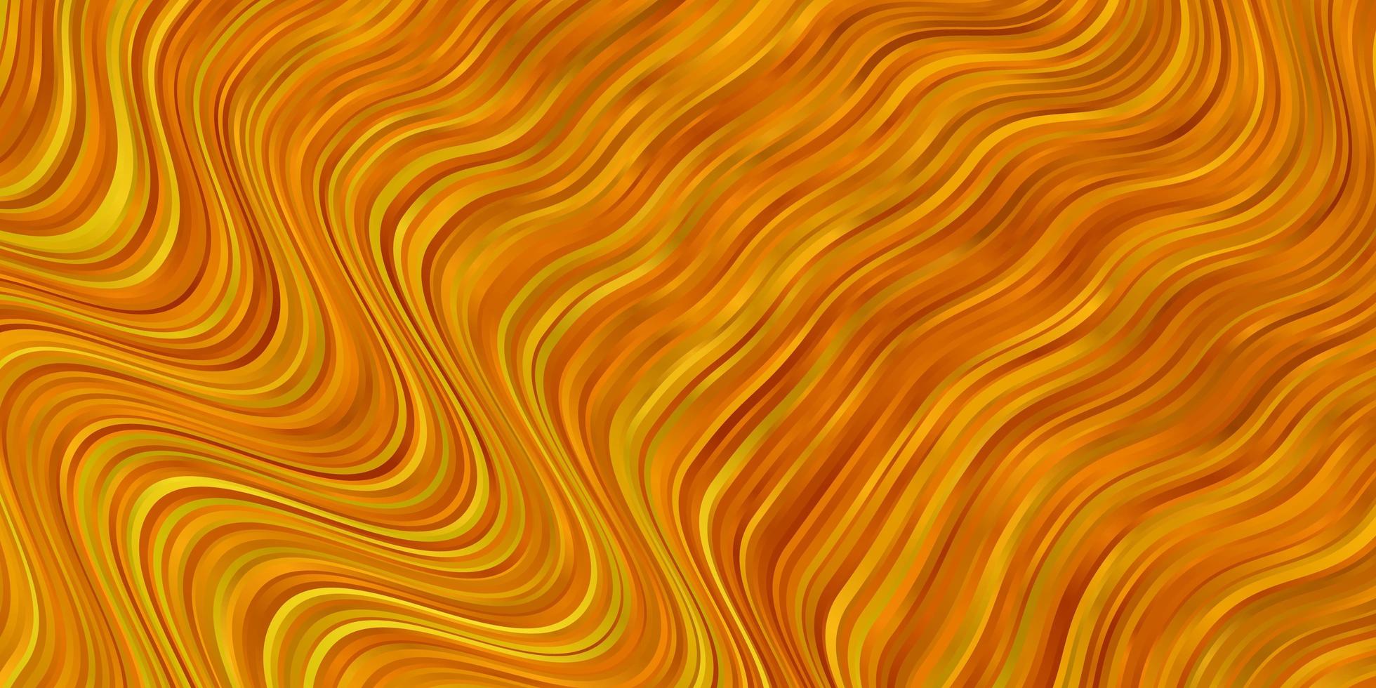 textura vector laranja claro com curvas.