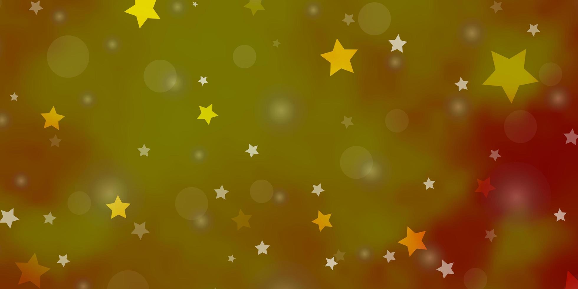 fundo vector laranja claro com círculos, estrelas.