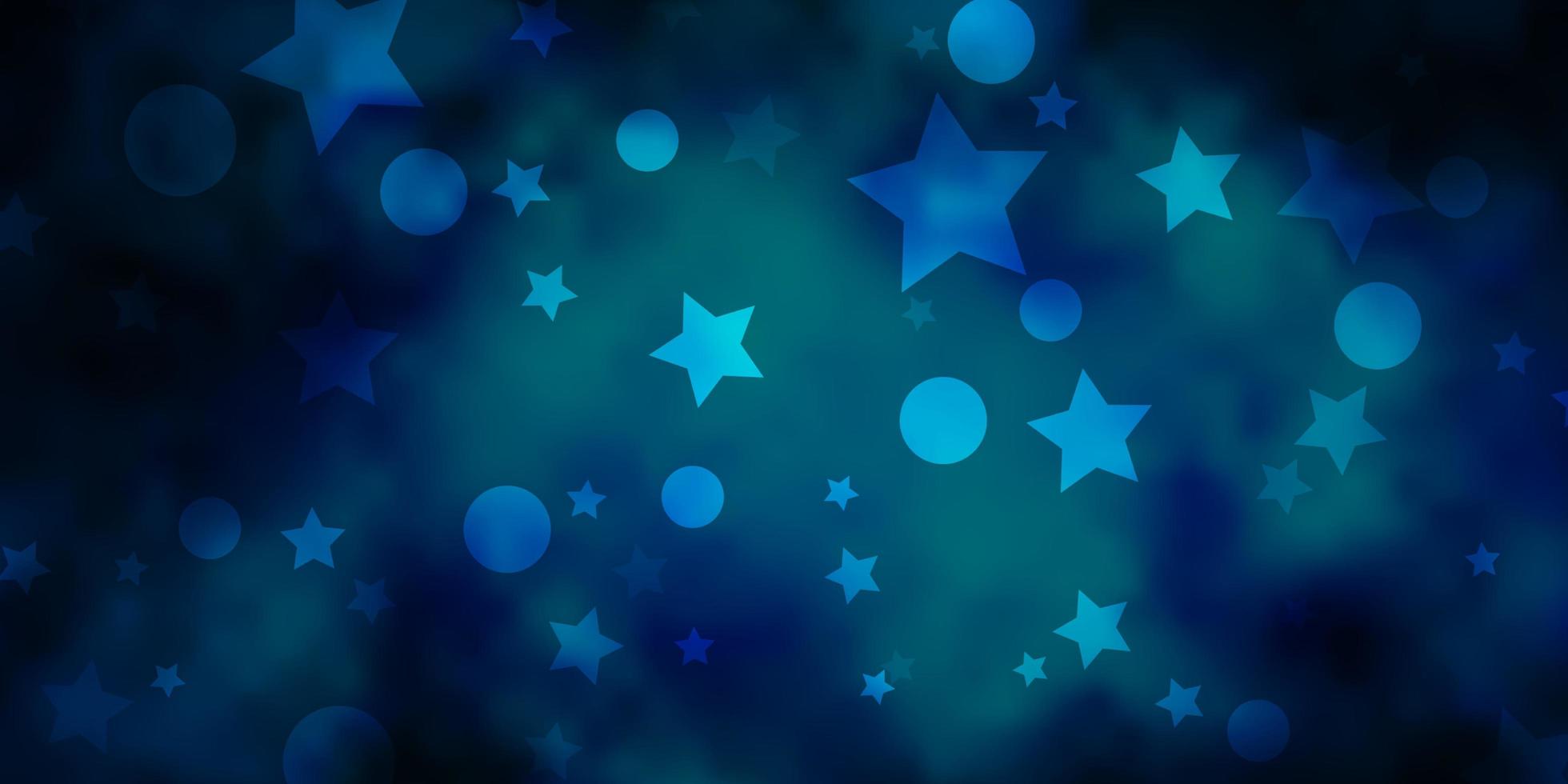 fundo vector azul escuro com círculos, estrelas.