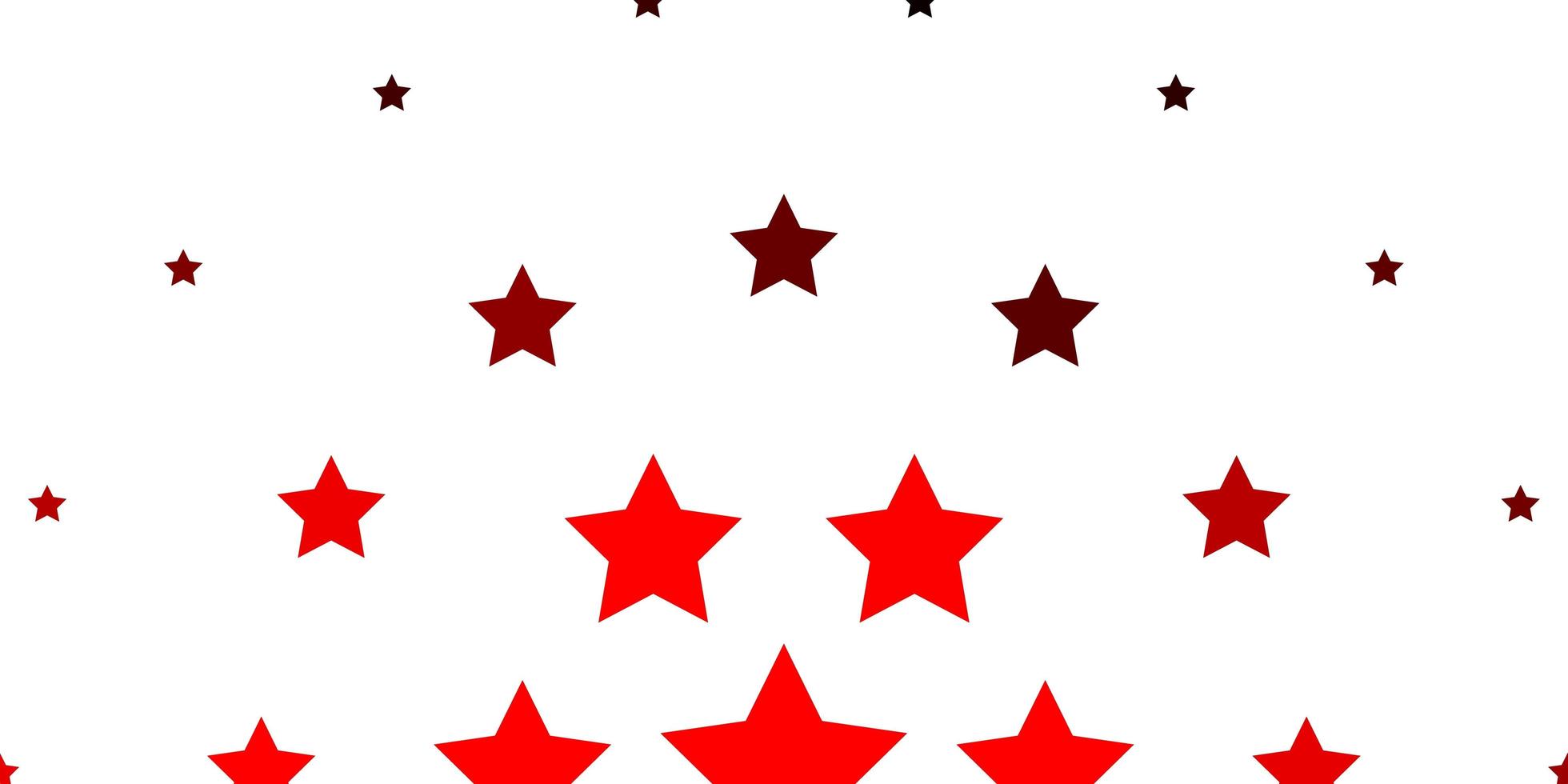 fundo vector vermelho claro com estrelas coloridas.