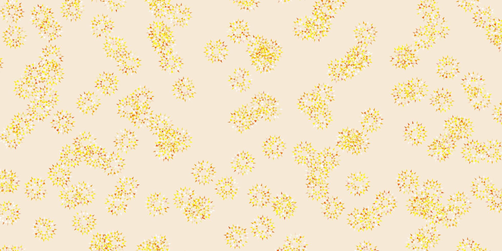 layout natural do vetor amarelo claro com flores.