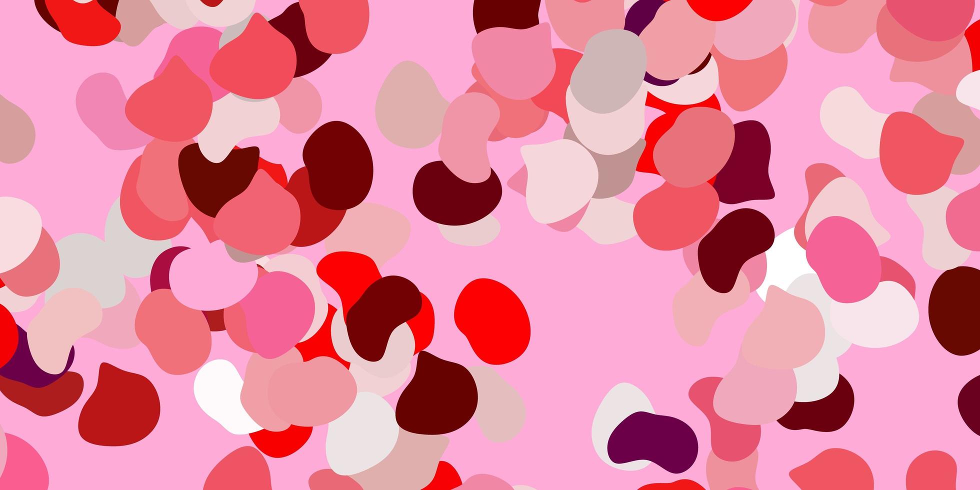 fundo vector rosa claro, vermelho com formas aleatórias.