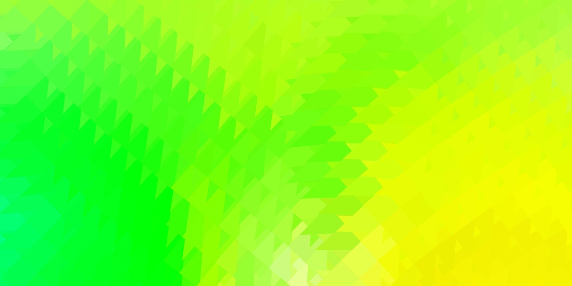 modelo de triângulo poli de vetor verde e amarelo claro.