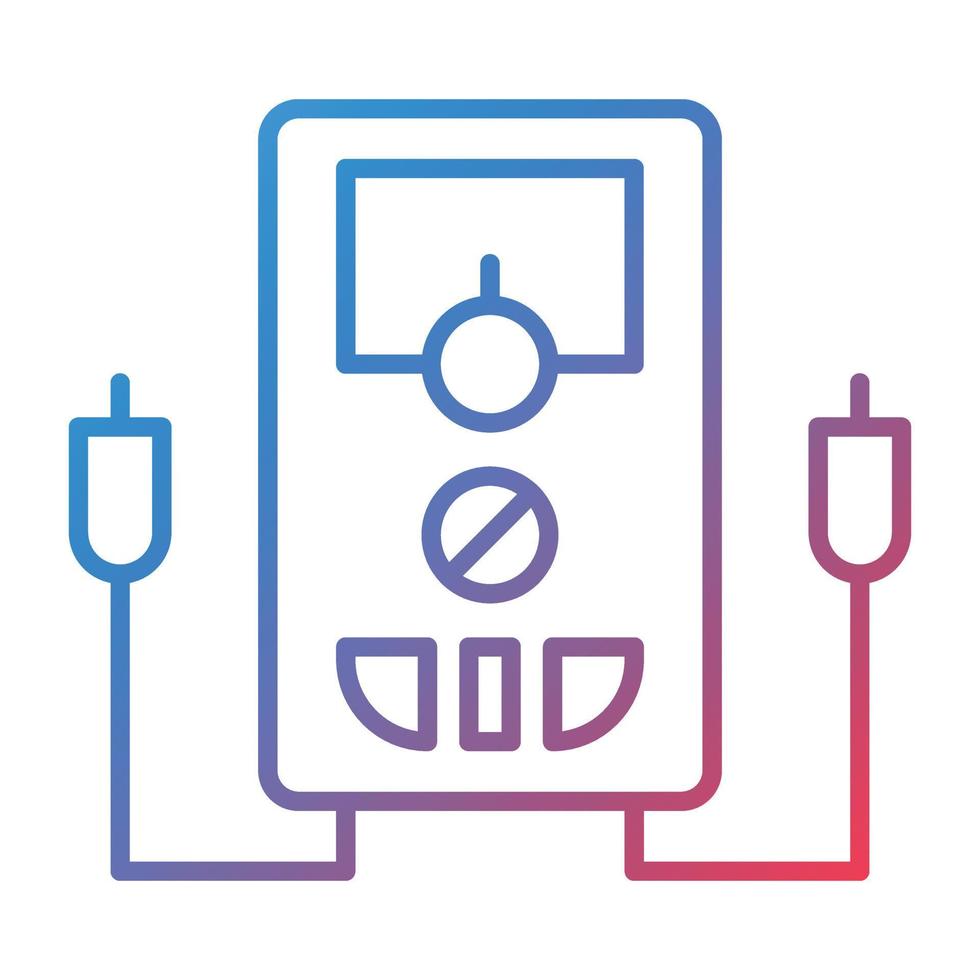 ícone de gradiente de linha do multímetro vetor