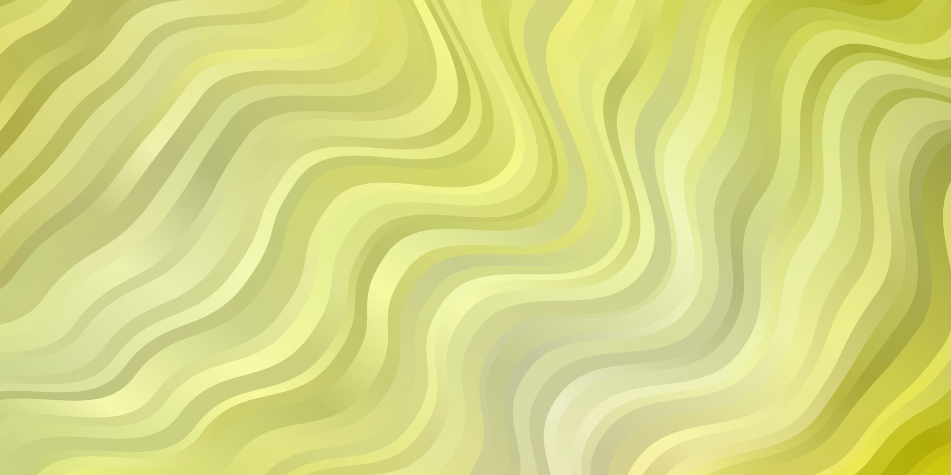 layout de vetor verde e amarelo claro com curvas.