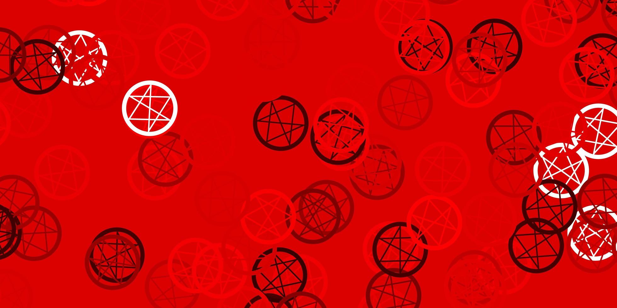 fundo vector vermelho claro com símbolos ocultos.