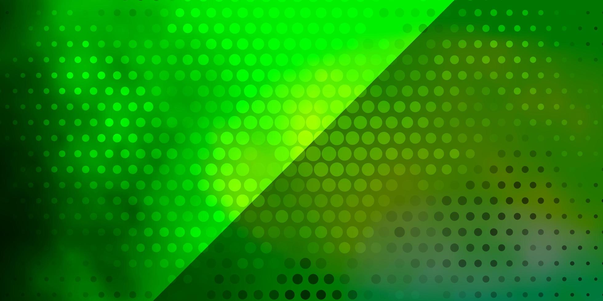 textura de vetor verde claro com círculos.