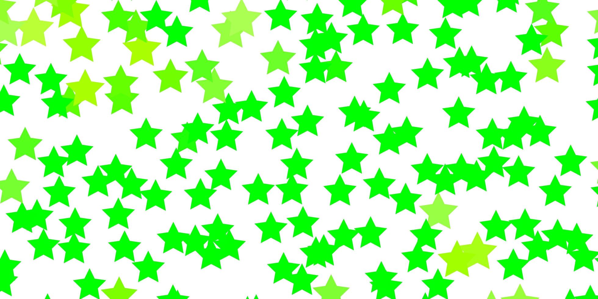 layout de vetor verde e amarelo claro com estrelas brilhantes.