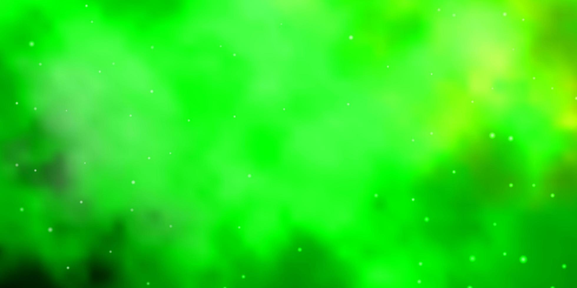 textura de vetor verde e amarelo claro com belas estrelas.