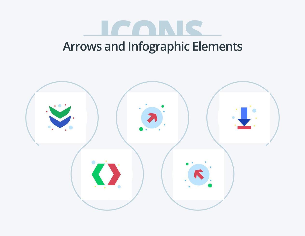 design de ícones do pacote de ícones planos de seta 5. baixa. download. flecha. para cima. Setas; flechas vetor