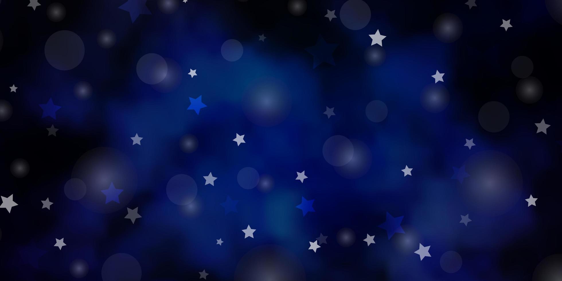 fundo vector azul escuro com círculos, estrelas.