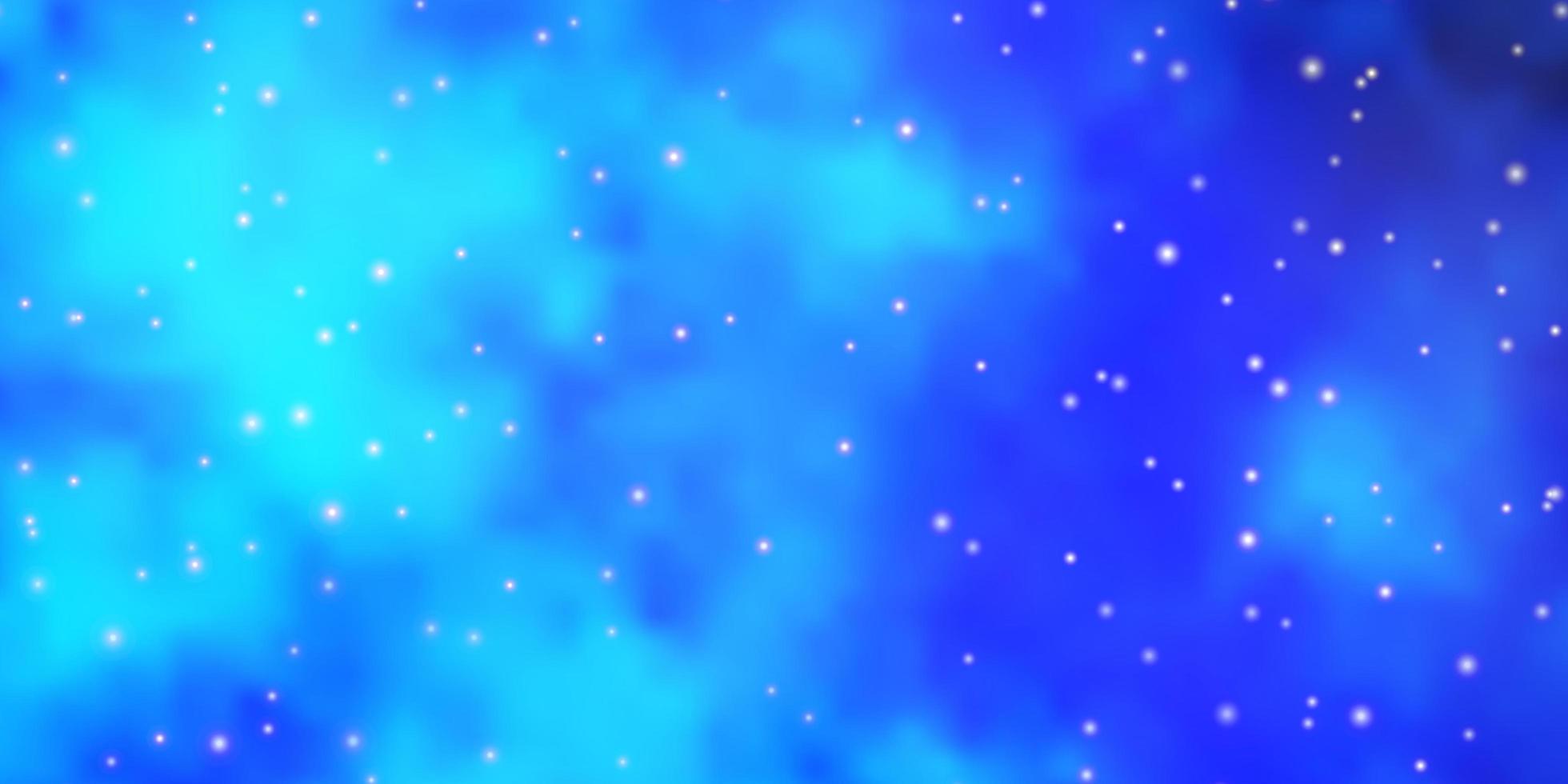 layout de vetor azul claro com estrelas brilhantes