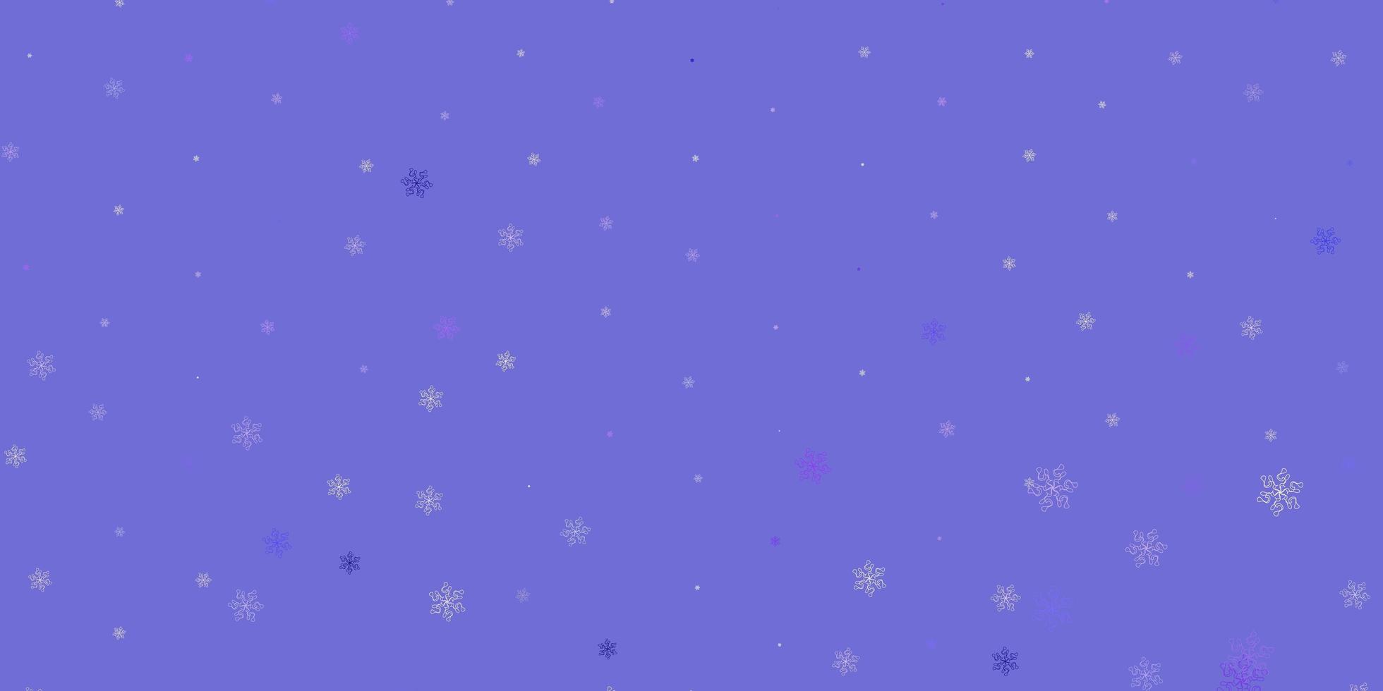 fundo do doodle do vetor roxo claro com flores.