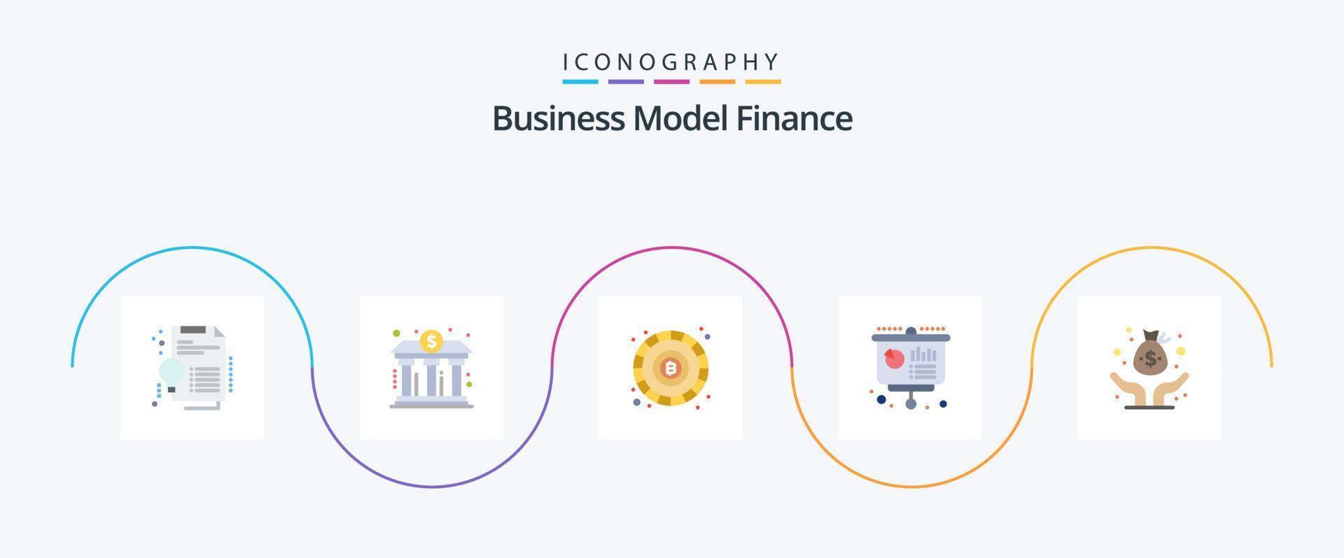 pacote de ícones de 5 planos de finanças, incluindo apresentação. Educação. finança. gráfico. símbolo vetor