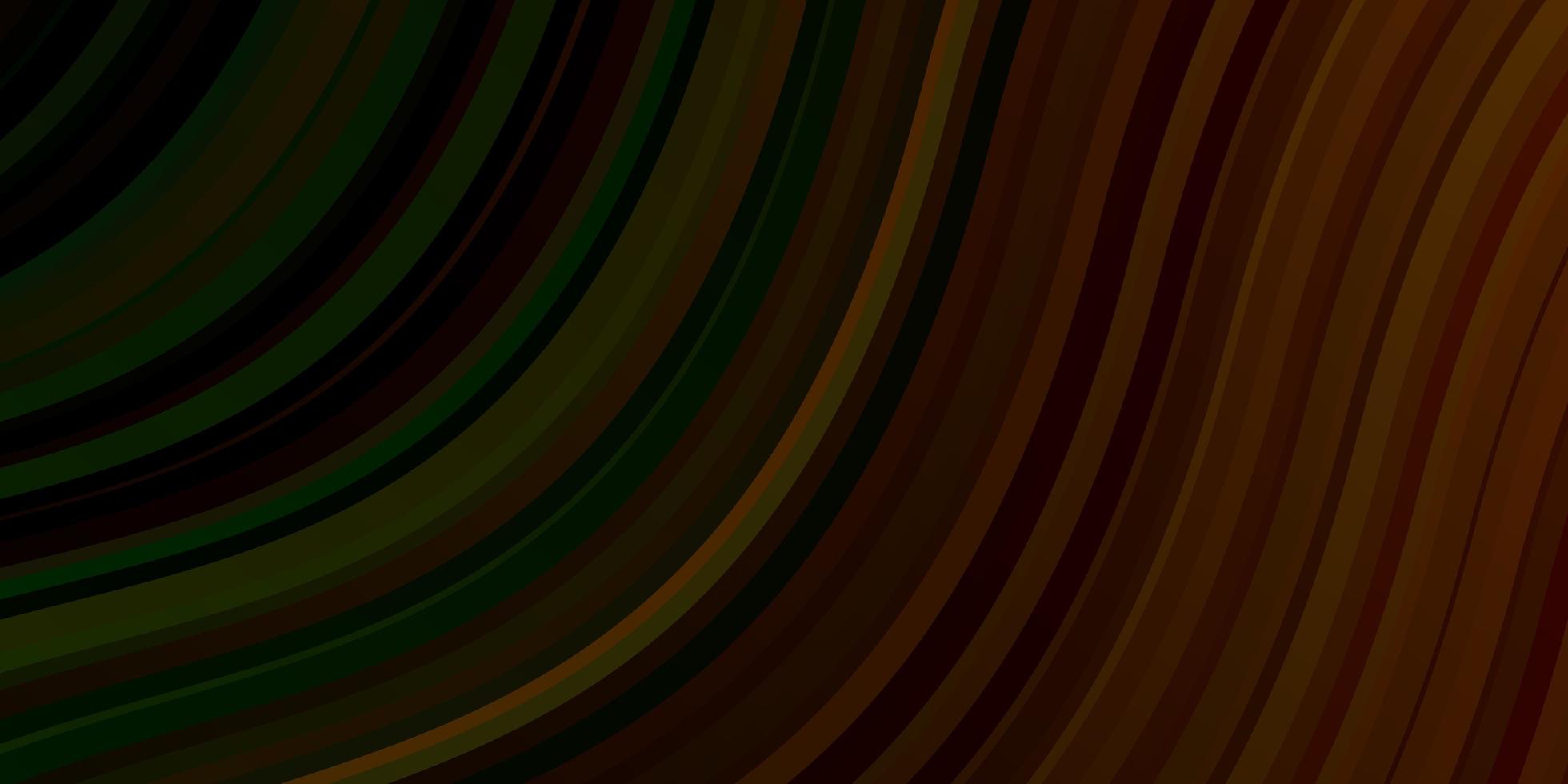 pano de fundo vector verde e amarelo escuro com arco circular.