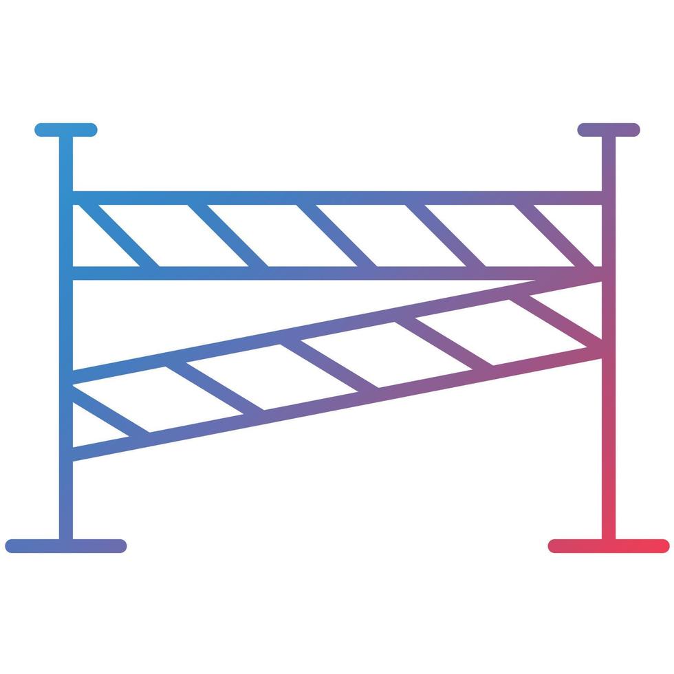 ícone gradiente da linha da cena do crime vetor