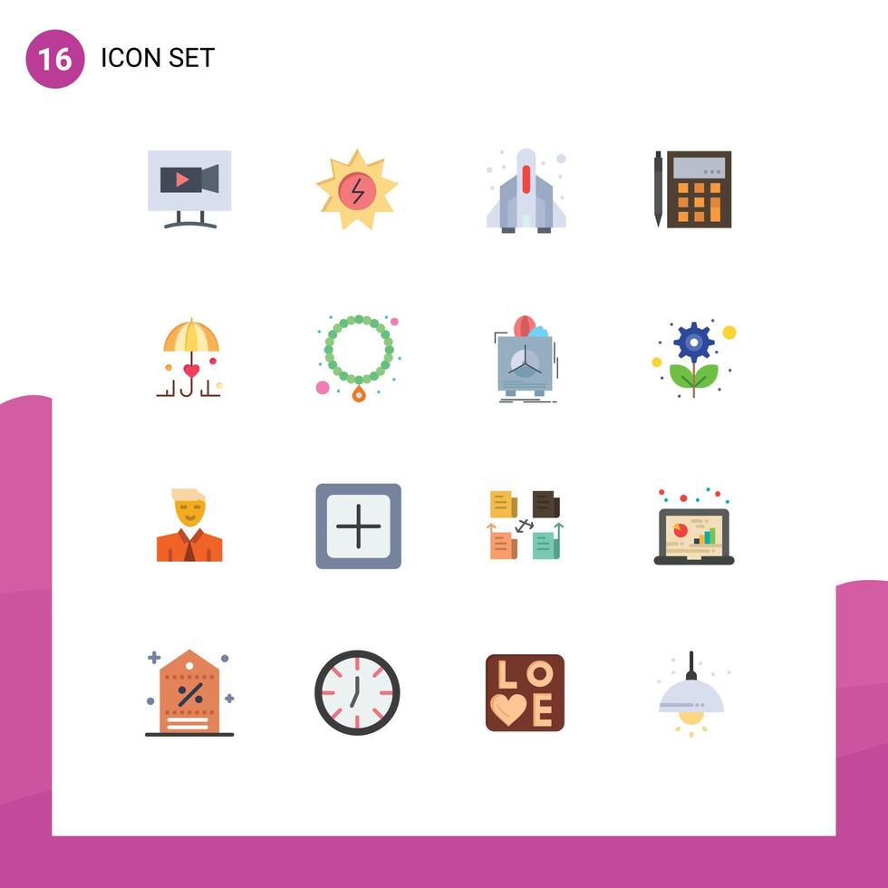 pacote de interface de usuário de 16 cores planas básicas de foguete de cálculo financeiro calcular pacote editável de contabilidade de elementos de design de vetores criativos
