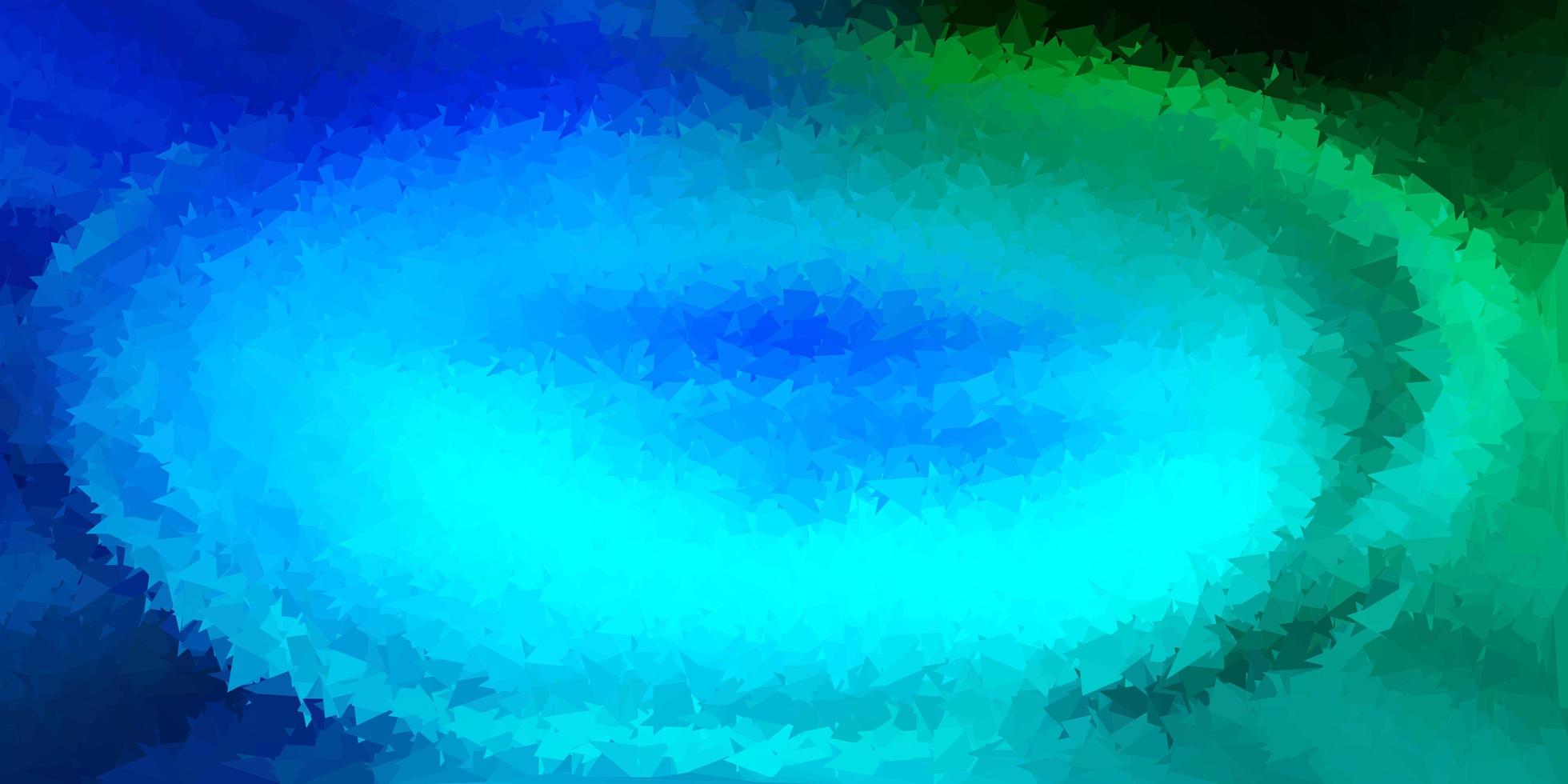 papel de parede polígono gradiente de vetor azul claro e verde.