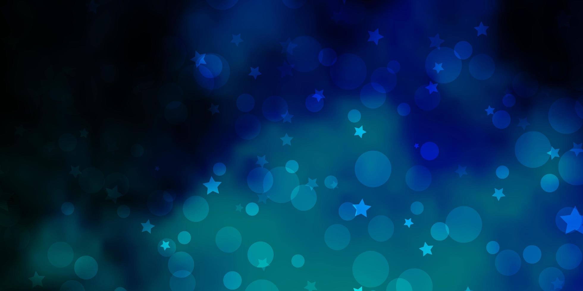 fundo vector azul escuro com círculos, estrelas.