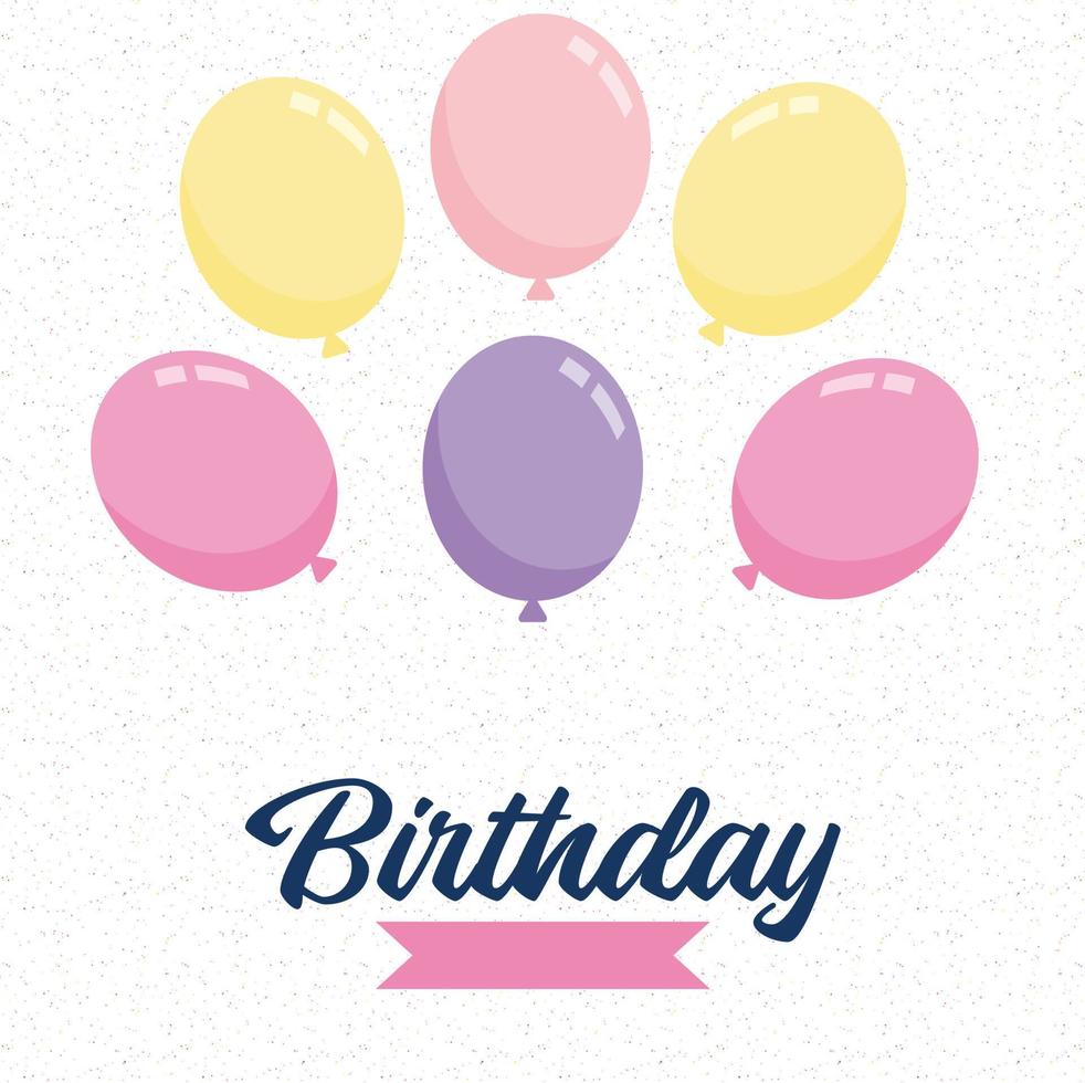 feliz aniversário para você fundo de balão para cartaz de cartão de promoção de aniversário de feriado de festa vetor