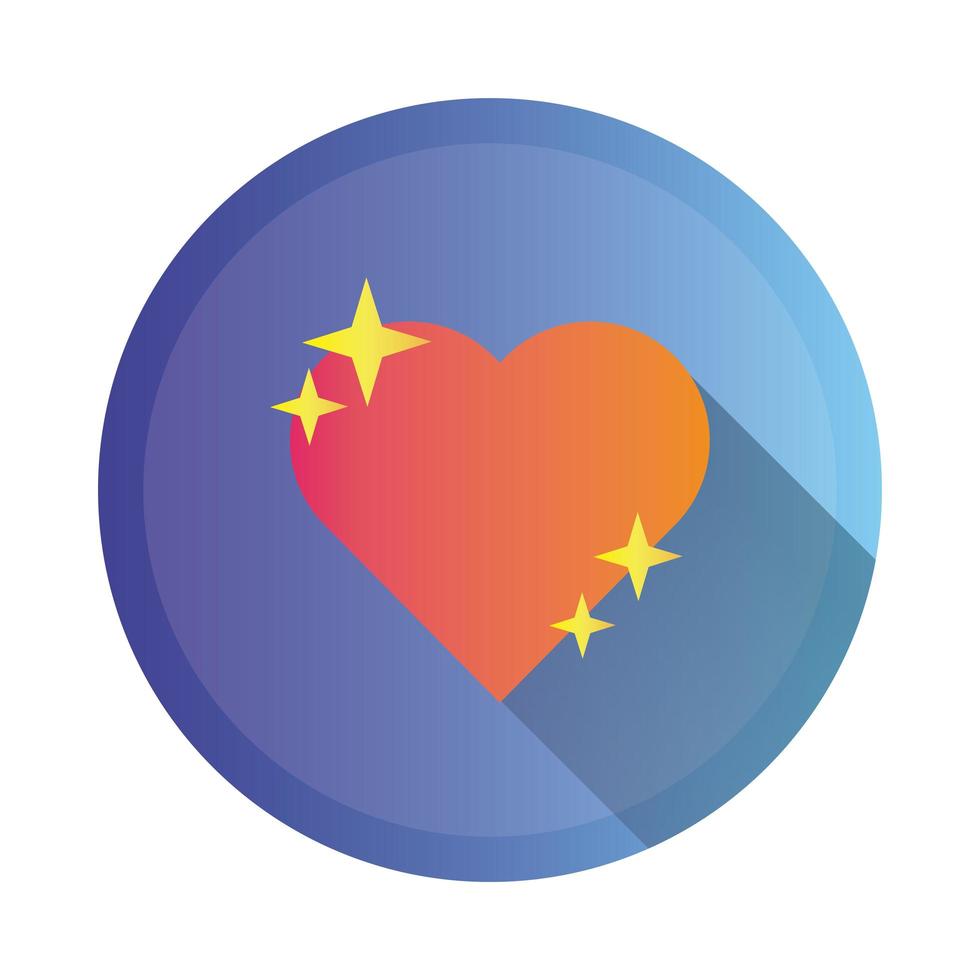 ícone de estilo detalhado de amor de coração vetor