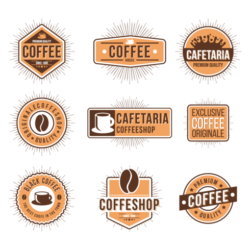 Emblema de café vetor