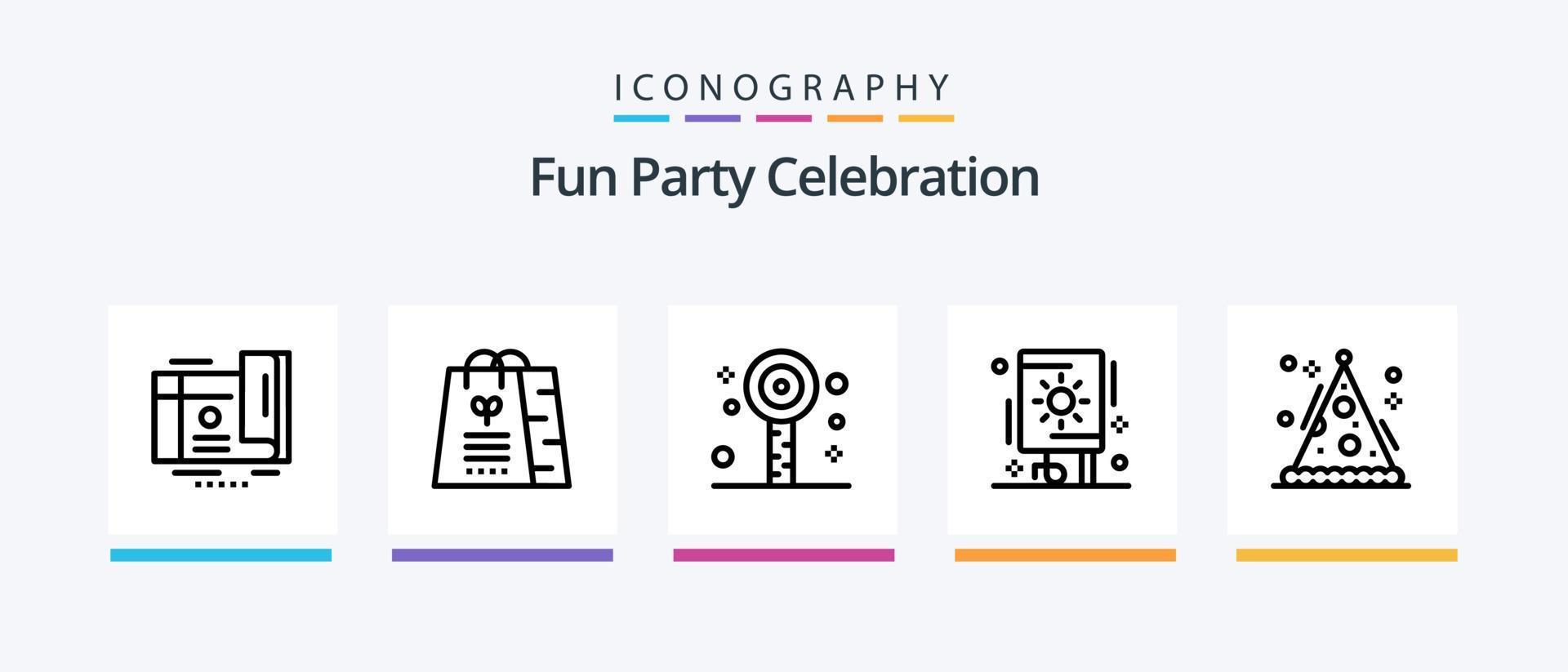 Pacote de ícones do Party Line 5, incluindo música. áudio. creme. Festa. encontro. design de ícones criativos vetor