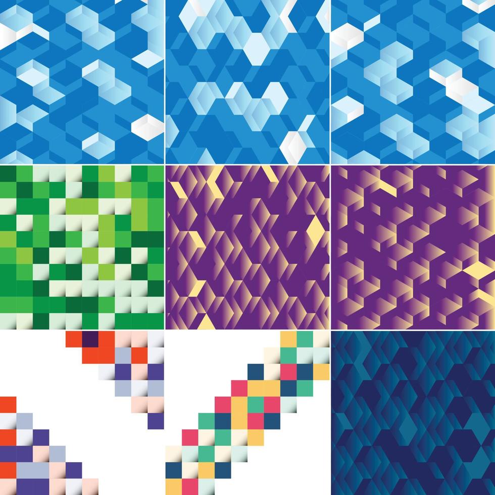 fundo vetorial com uma ilustração de uma textura abstrata com quadrados e um esquema de cores gradiente adequado para uso como design padrão em banners. cartazes. panfletos vetor